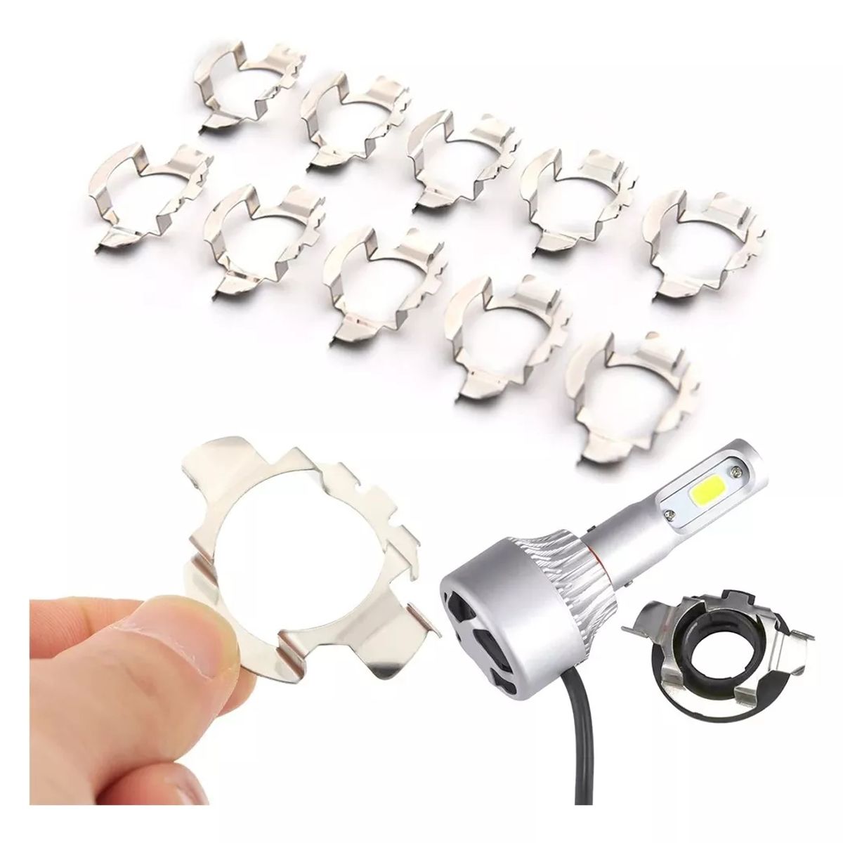 KUANGYE - Adaptadores Sujetadores Focos Led H7 Para Jetta Polo Vento