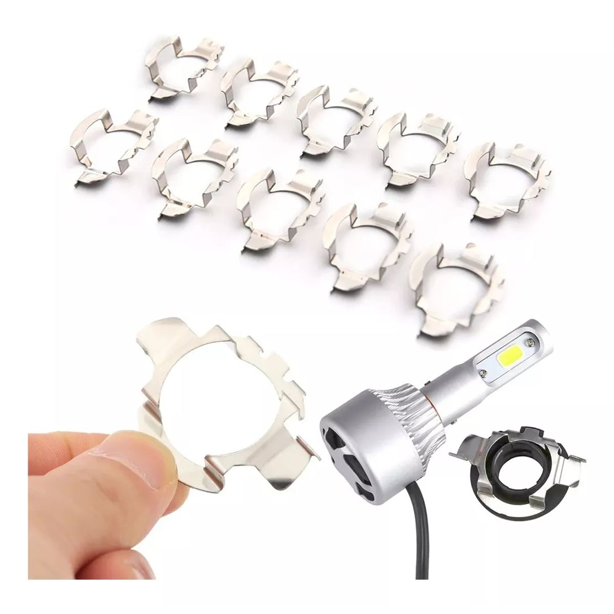 KUANGYE - Adaptadores Sujetadores Focos Led H7 Para Jetta Polo Vento