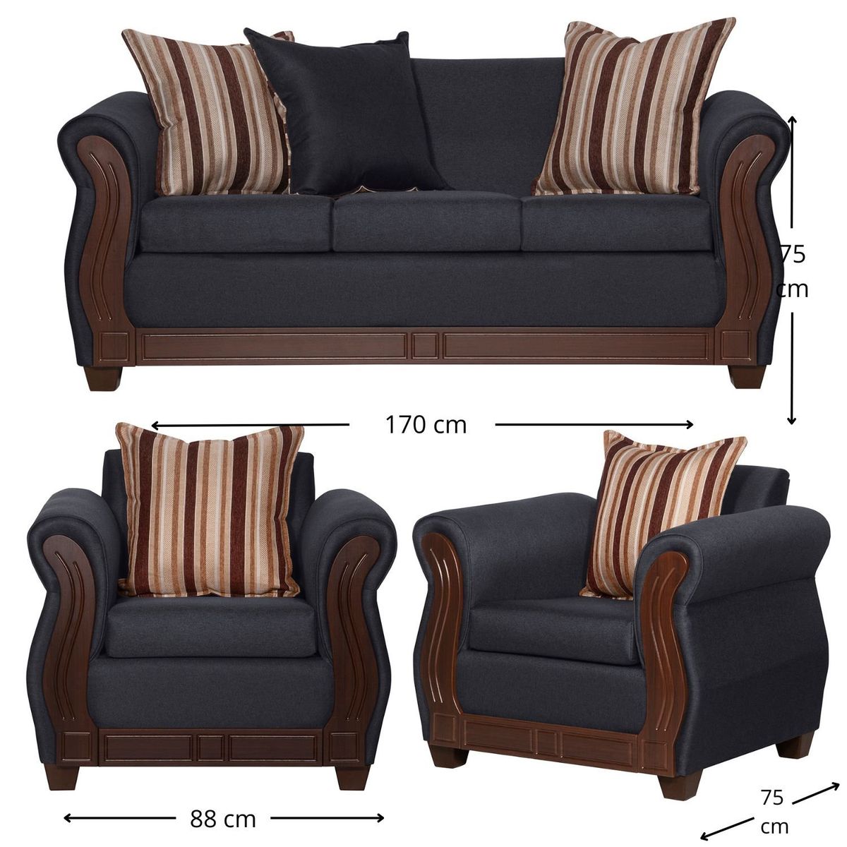 RUZAM MOBEL - LIVING ATENAS 3-1-1 MARENGO