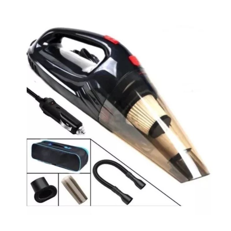 GENERICO - Aspiradora Portátil Para Auto Conexión A La Cigarrera 12v Color Negro