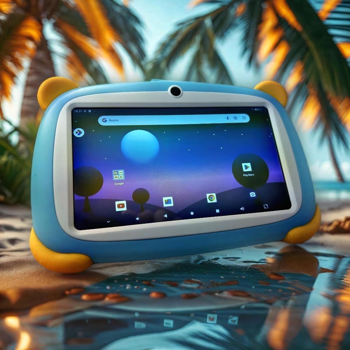 STARTECHOFFICE - Tablet Interactiva para Niños Aprendizaje Inteligente Android 13 Quad Core 1.5Ghz 2GB RAM.