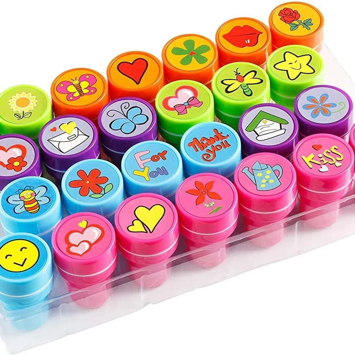 FOSKA - Set 26 Mini timbres estampar sellos flores