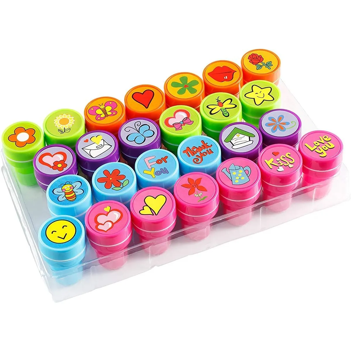 FOSKA - Set 26 Mini timbres estampar sellos flores