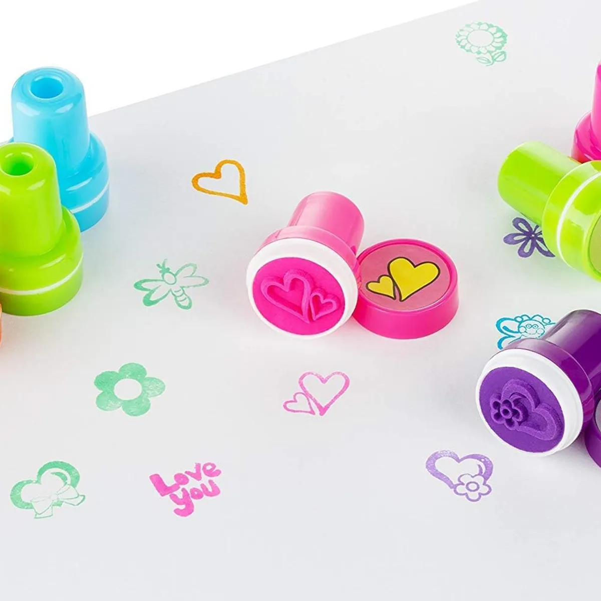 FOSKA - Set 26 Mini timbres estampar sellos flores