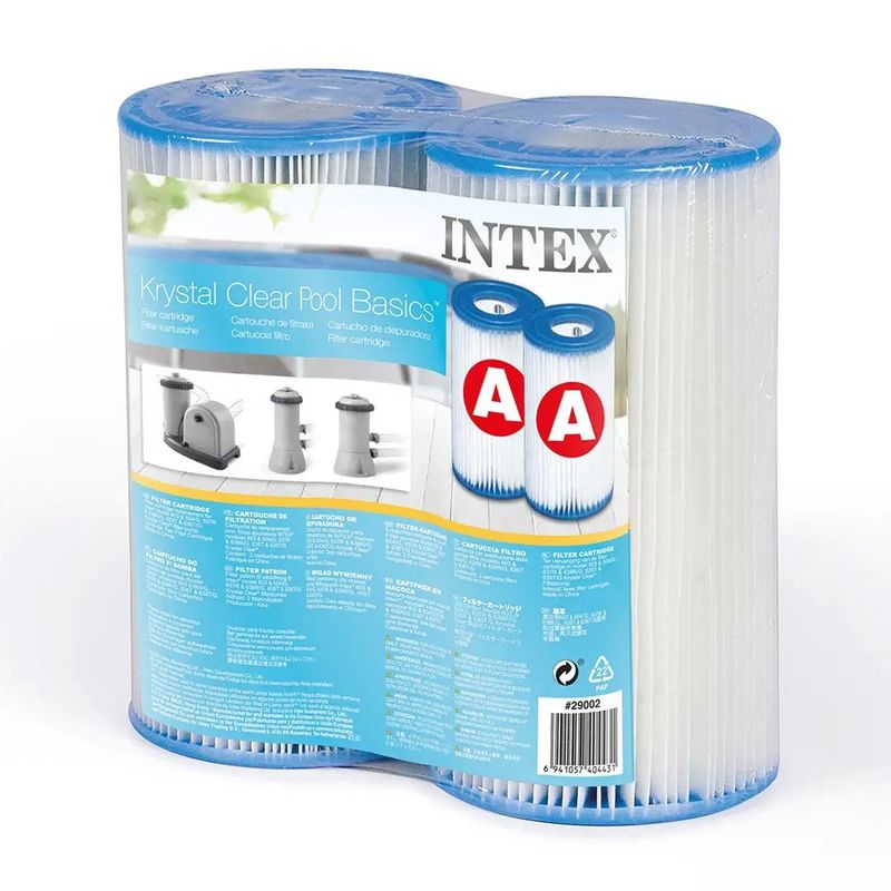 INTEX - Pack 2 Cartucho Filtro Piscina Tipo A Intex 29002