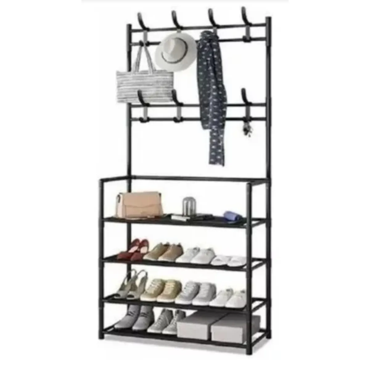 GENERICO - Zapatero Organizador Colgador Zapatos Armario Perchero Color Negro