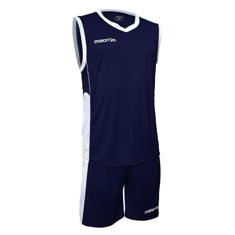 MACRON - Uniforme de Básquetbol Macron Turin Azul Marino-Blanco