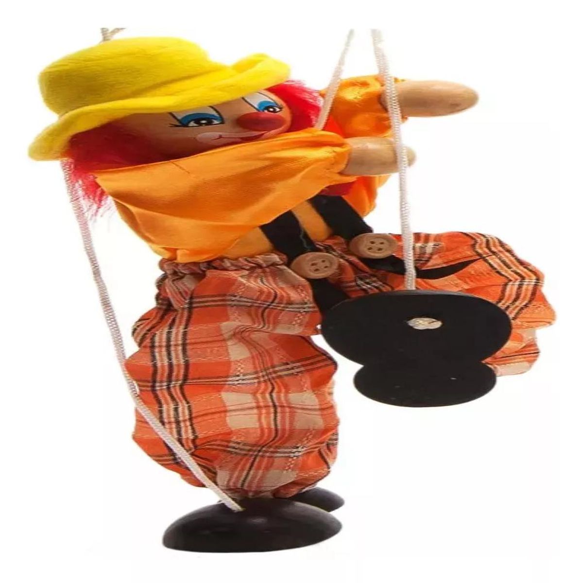 ARTIDIX - Marioneta títere diseño de payaso de juguete amarillo