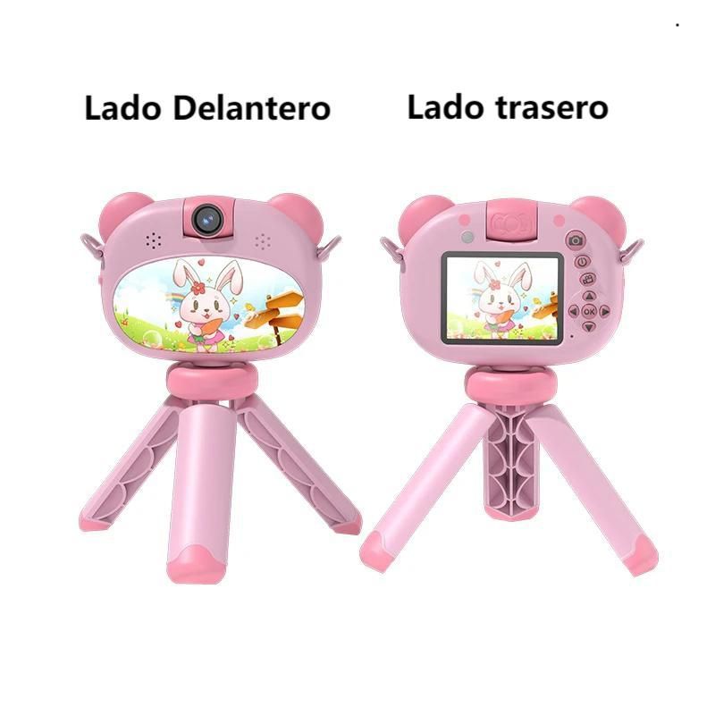 SOONPAM - Regalo Día del Niño Mini Cámara con Soporte D10 32G Rosa