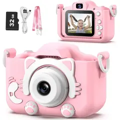 SOONPAM - Regalo Día del Niño Mini Cámara X2 32G Rosa