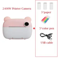 SOONPAM - Regalo Día del Niño Mini Cámara Imprimible M3 32G Rosa
