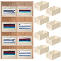 EVERSO - 8Pzs Cajones Organizadores De Ropa Caja De Almacenamiento