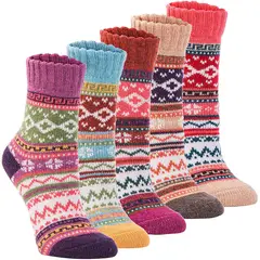EVERSO - X6 Calcetin Invierno Lana Térmicos Grueso Sin Costura Mujer