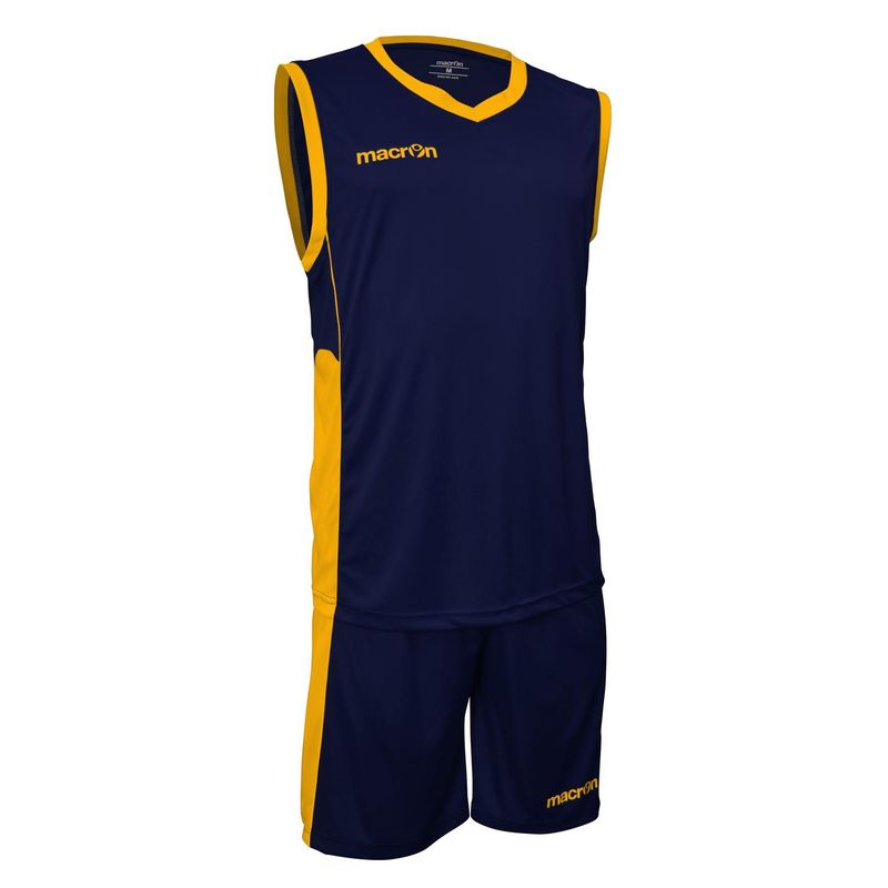 MACRON - Uniforme de Básquetbol Macron Turin Azul Marino-Amarillo