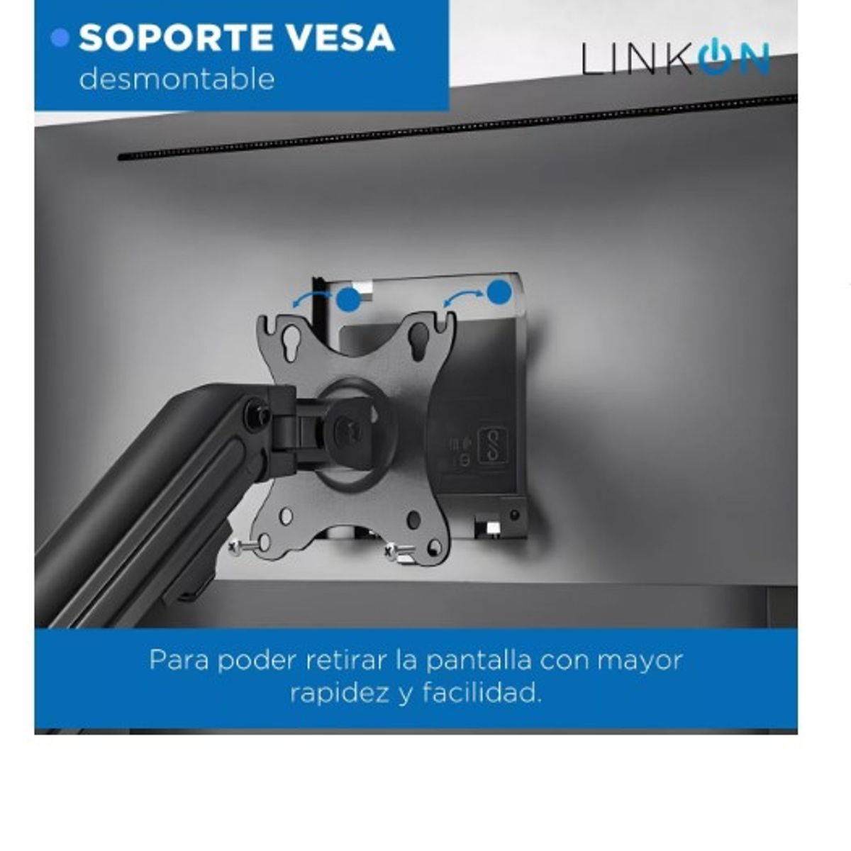 GENERICO - Soporte Brazo Para Monitor Escritorio Hasta 32 Linkon Ajust