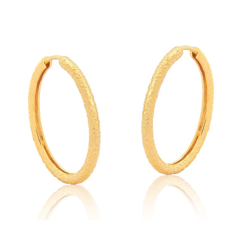 VANITE - Aros Mujer Bañado en Oro Argollas - S