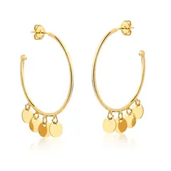 VANITE - Aros Mujer Bañado en Oro Wave