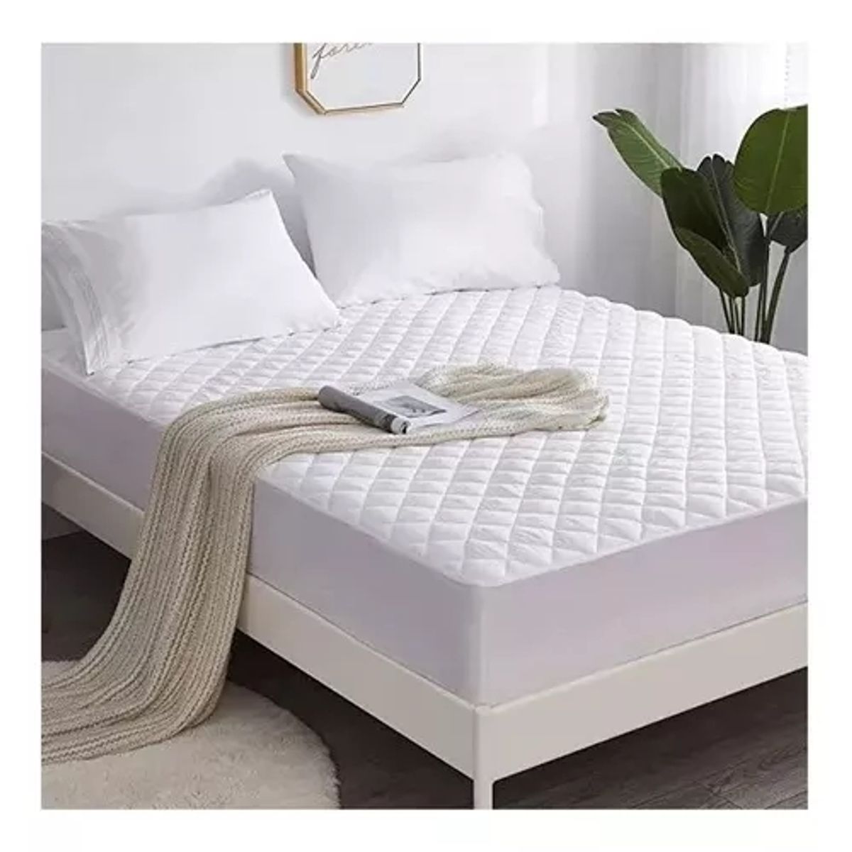 GENERICO - Cubre Colchon Impermeable 1.5 Plazas +1 Funda De Almohada