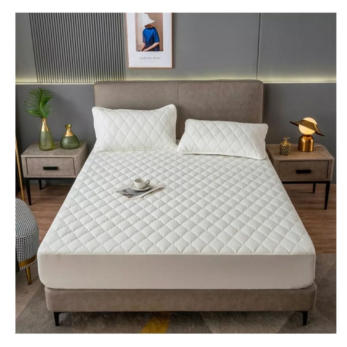 GENERICO - Cubre Colchon Impermeable 1.5 Plazas +1 Funda De Almohada