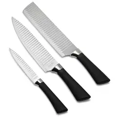 BLACK BULL - Set 3 Cuchillos Wave Cocina Blackbull