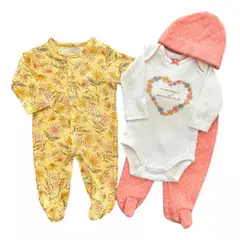 TEDMIMAK - Pack Ajuar Bebe Niño Y Niña 100% Algodon