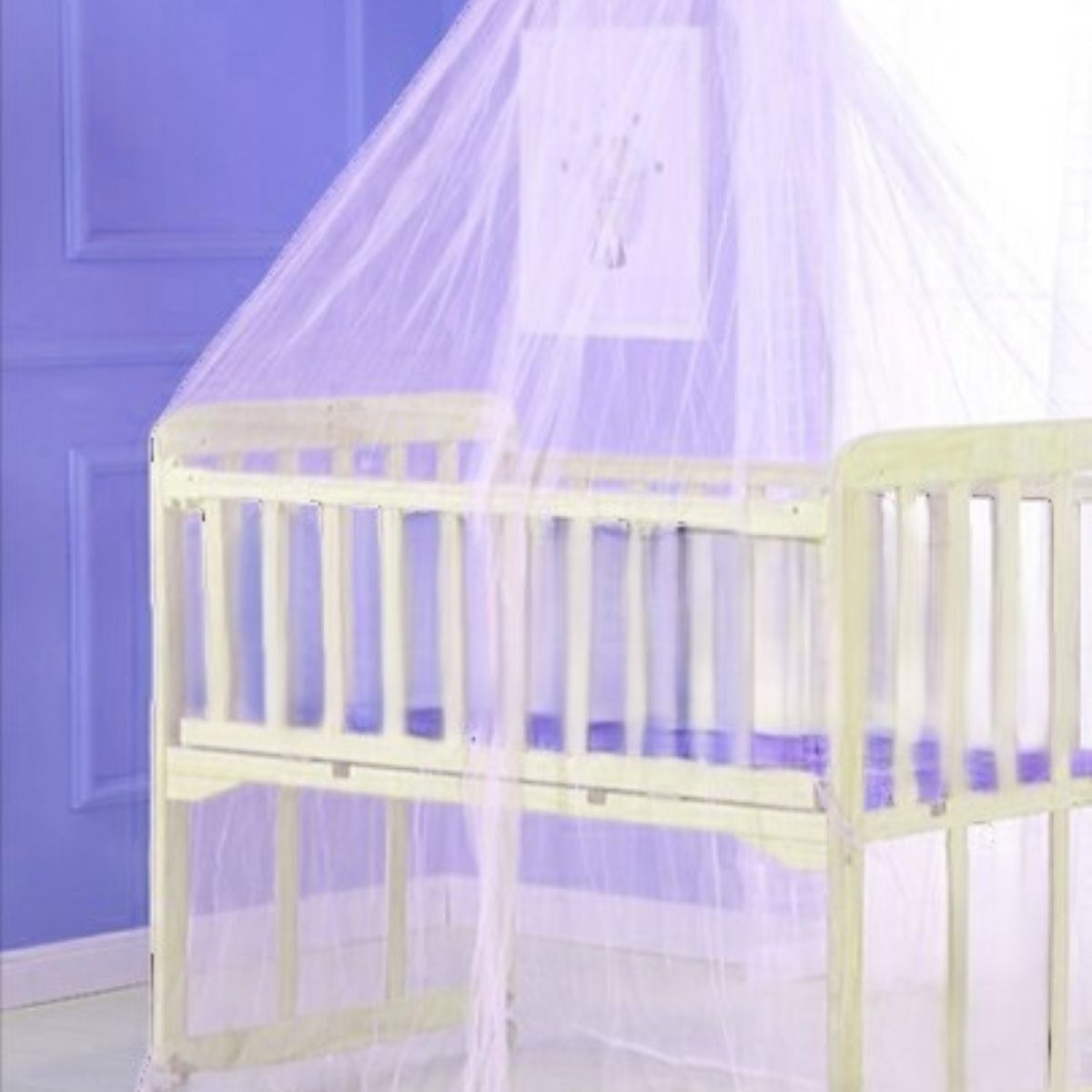 GENERICO - Malla Mosquitera Cerrada Para Cuna - Lila