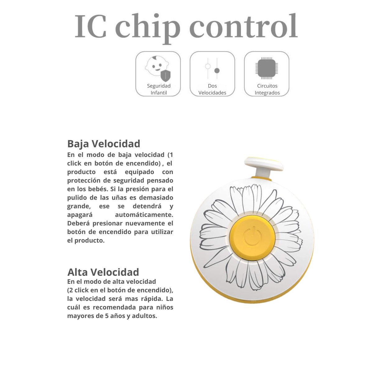 BAMBINI PUMP - Lima de uñas con Batería para bebés