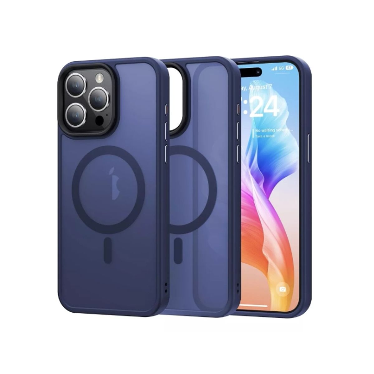 GENERICO - Carcasa Mate Para iPhone varios Funda Magnética Traslucida