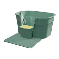 MARBEN PETS - Marbenpets Baño Semicerrado con Alfombrilla - Verde.