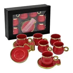 GENERICO - Set 6 Tazas Café Red Gold