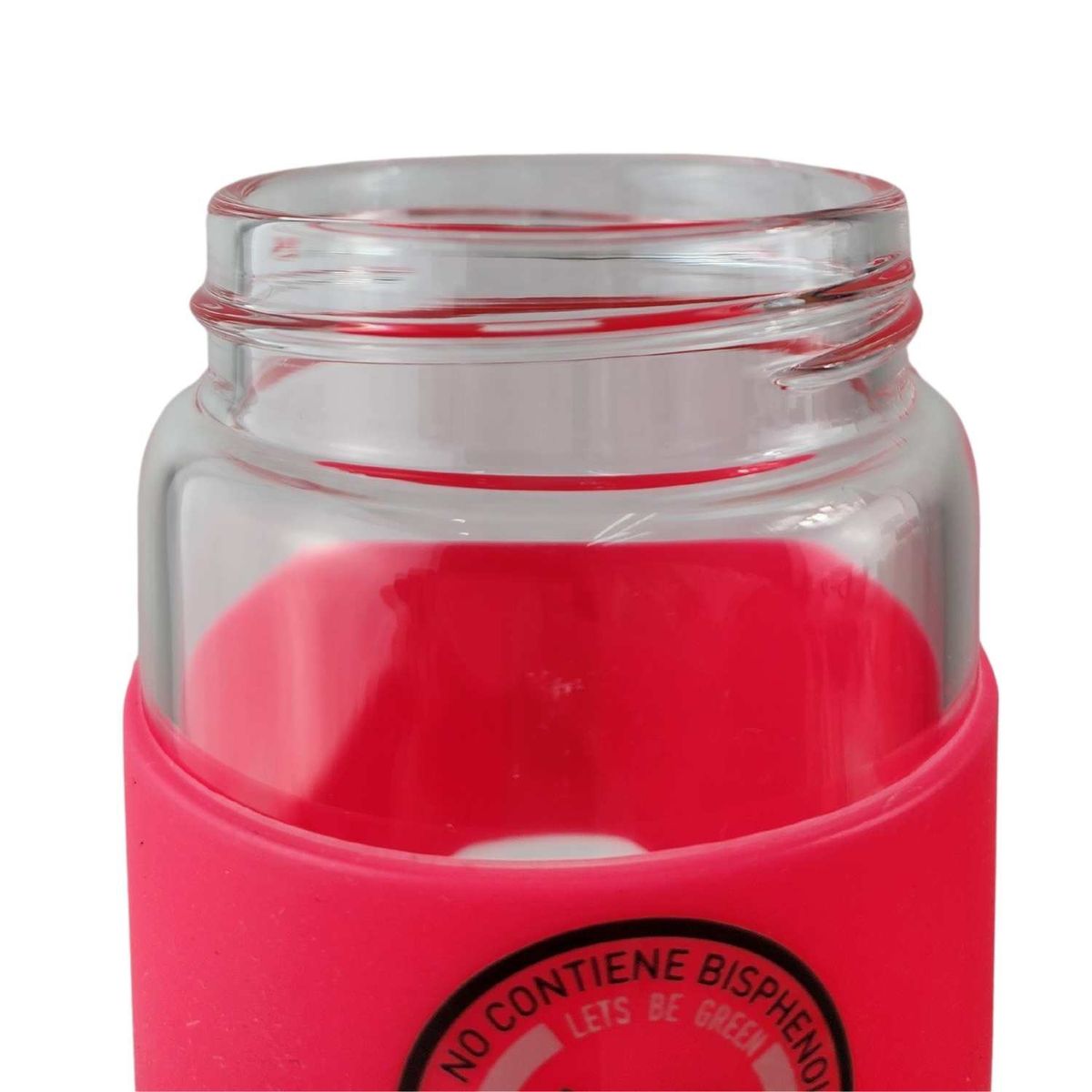 KEEP - Botella Keep 470mL Vidrio Protector Agua Deportes Outdoor Rosa