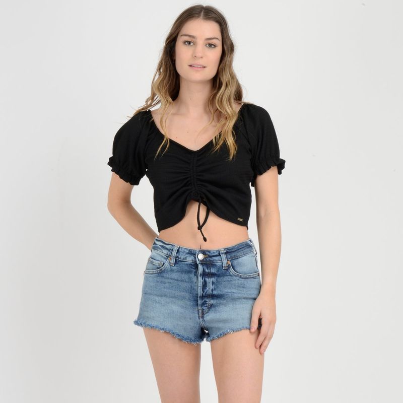 O'NEILL - POLERA MANGA CORTA ELASTIC  NEGRO