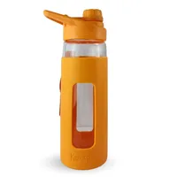 Botella 470mL Vidrio Protector Agua Deportes Outdoor Naranja