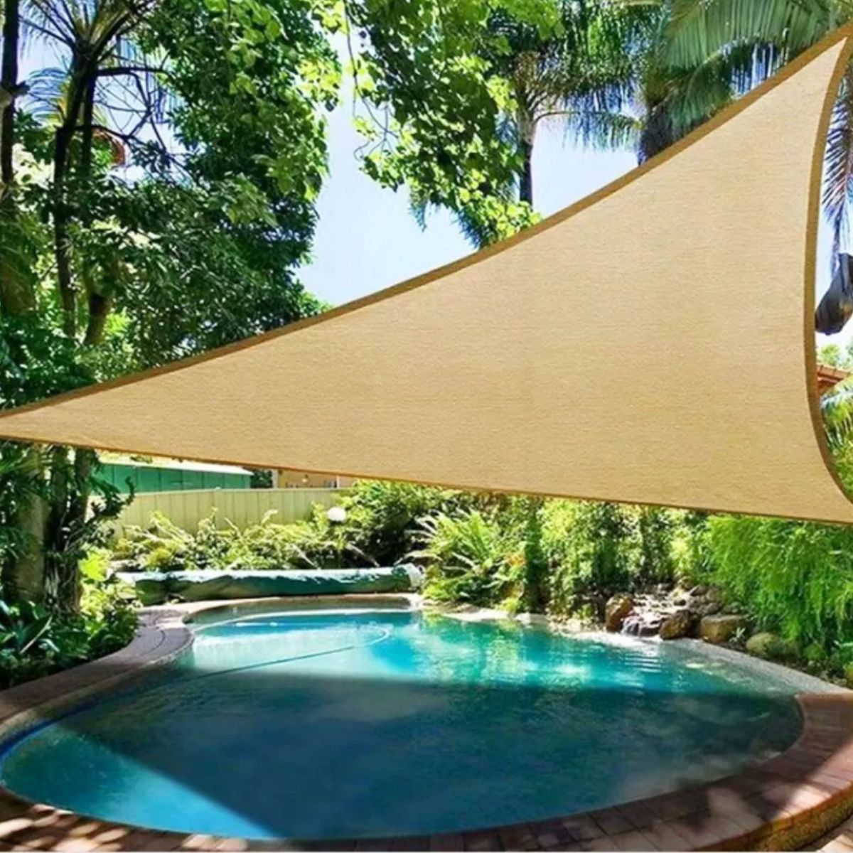 MUNDO MAGIA - Pack X3 Vela Sombra 5mx5m Toldos Malla Sombra Triangular