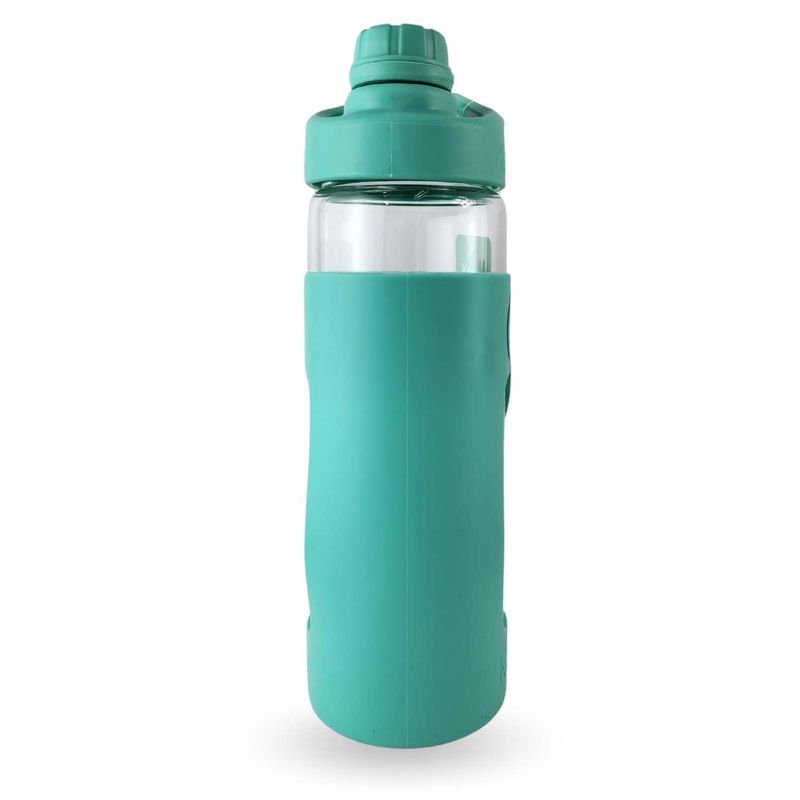 KEEP - Botella Keep 470 ml Vidrio Protector Agua Deportes Outdoor Turquesa