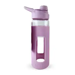 KEEP - Botella 470 ml Vidrio Protector Agua Deportes Outdoor Violeta