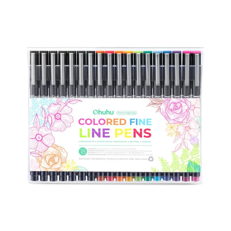 OHUHU - OHUHU HANA HIGHWAY FINELINER BOLÍGRAFOS DE DIBUJO DE 18