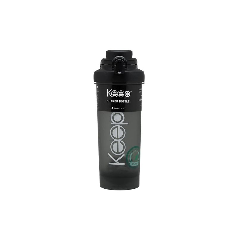 KEEP - Botella Sport Shaker 700ml Keep Outdoor Gym Gimnasio Sport Negro