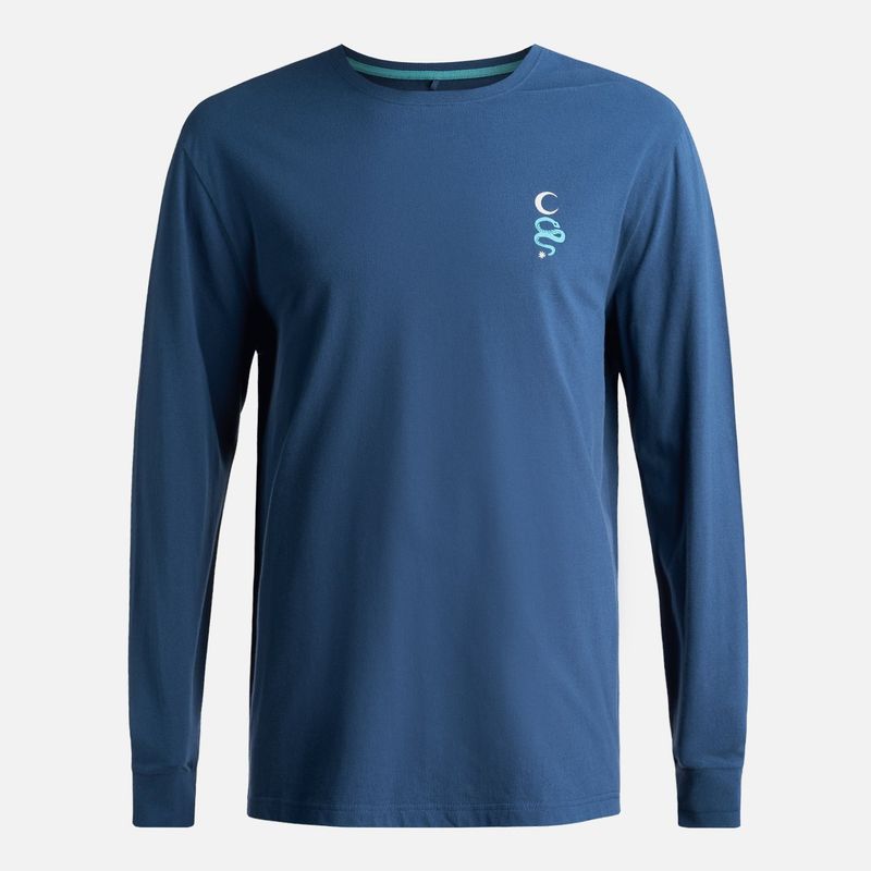 HAKA HONU - Polera Hombre Norte Sur Azul Oscuro Haka Honu