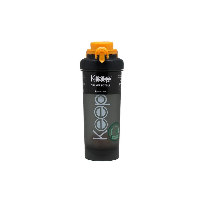 KEEP - Botella Sport Shaker 700ml Keep Outdoor Gym Gimnasio Sport Amarilla