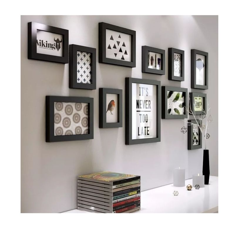 GENERICO - Set Marcos Foto Decorativo Pared 12 Piezas