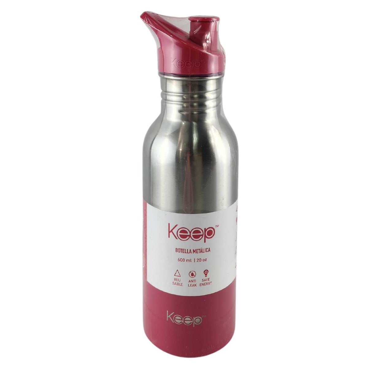 KEEP - Botella Metalica Keep 600mL Keep Bebidas Deporte Rosa