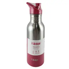 KEEP - Botella Metalica 600 ml Bebidas Deporte Rosa