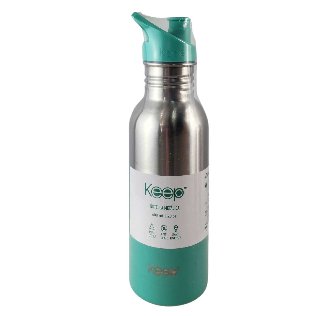 KEEP - Botella Metalica Keep 600mL Keep Bebidas Deporte Turquesa