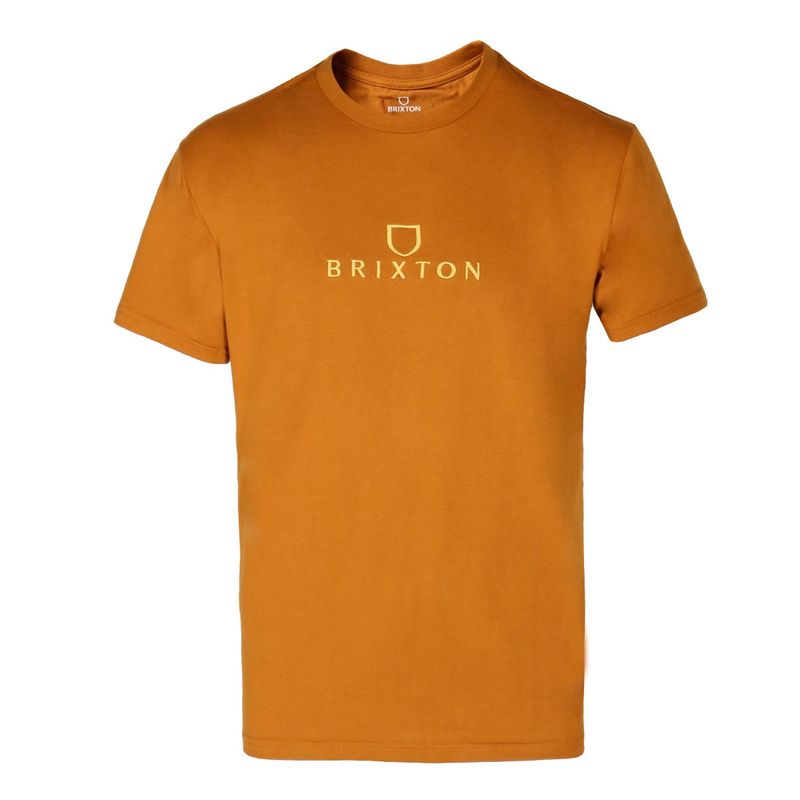 BRIXTON - Polera Men Logo Bordado Brown BRIXTON