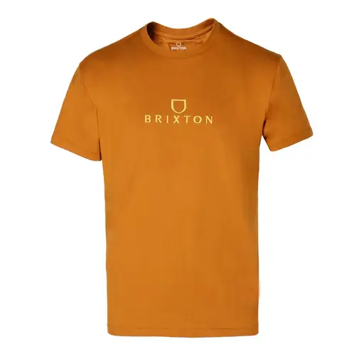 BRIXTON - Polera Men Logo Bordado Brown