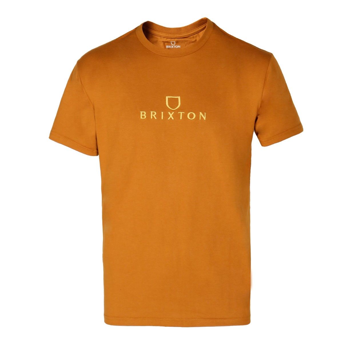 BRIXTON - Polera Men Logo Bordado Brown