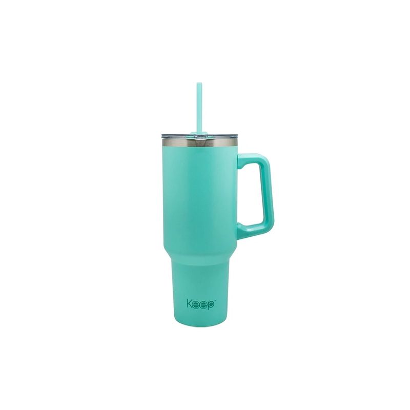 KEEP TITANIO - Mug Termico Portatil Acero Inoxidable 1180 Ml Turquesa