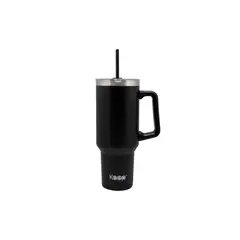 KEEP TITANIO - Mug Termico Portatil Acero Inoxidable 1180 Ml Negro