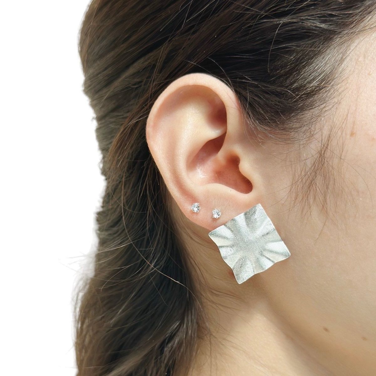 GENERICO - ARO BAÑO DE PLATA CUADRADO BORDE ARRUGADO